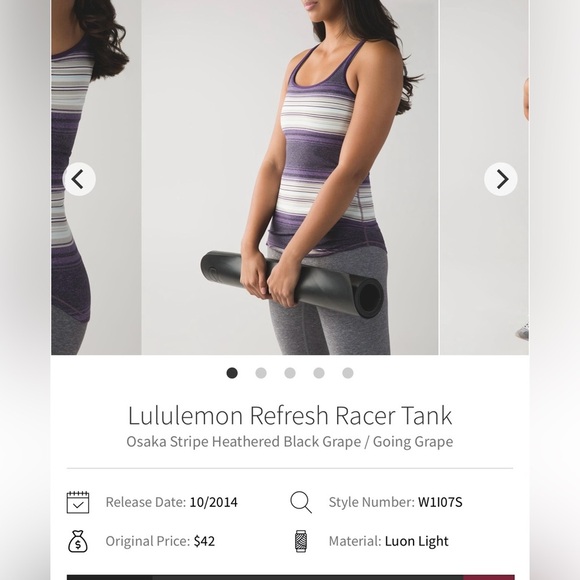 Lululemon Athletica Purple Fitted Tank Top - Picture 1 of 6